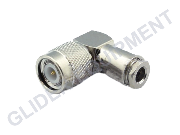 TNC male clamp coax connector rechte hoek RG58, AC5, RG142, RG400 [CX-5004/7744]